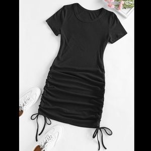 Ribbed & Cinched Bodycon Dress